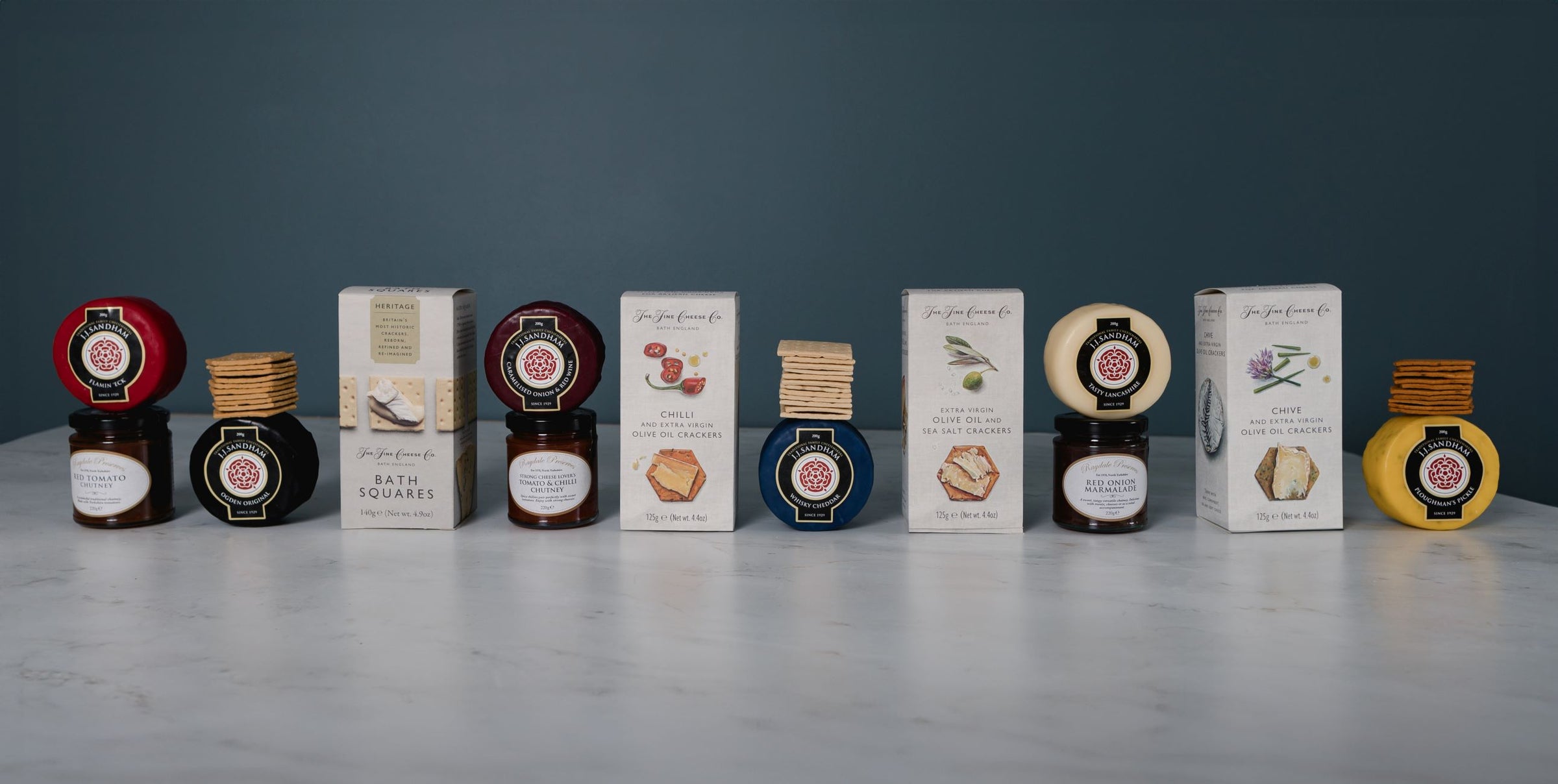 Luxury cheese gift boxes and hampers with Lancashire produced artisan cheese truckles. All hampers include cracker and chutneys. Delivered nationwide
