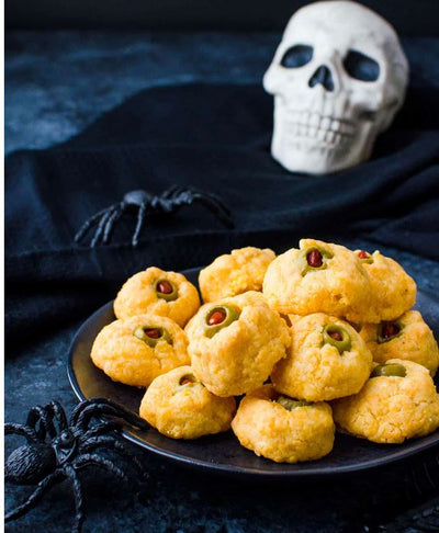 Halloween Party Cheese Olive Balls