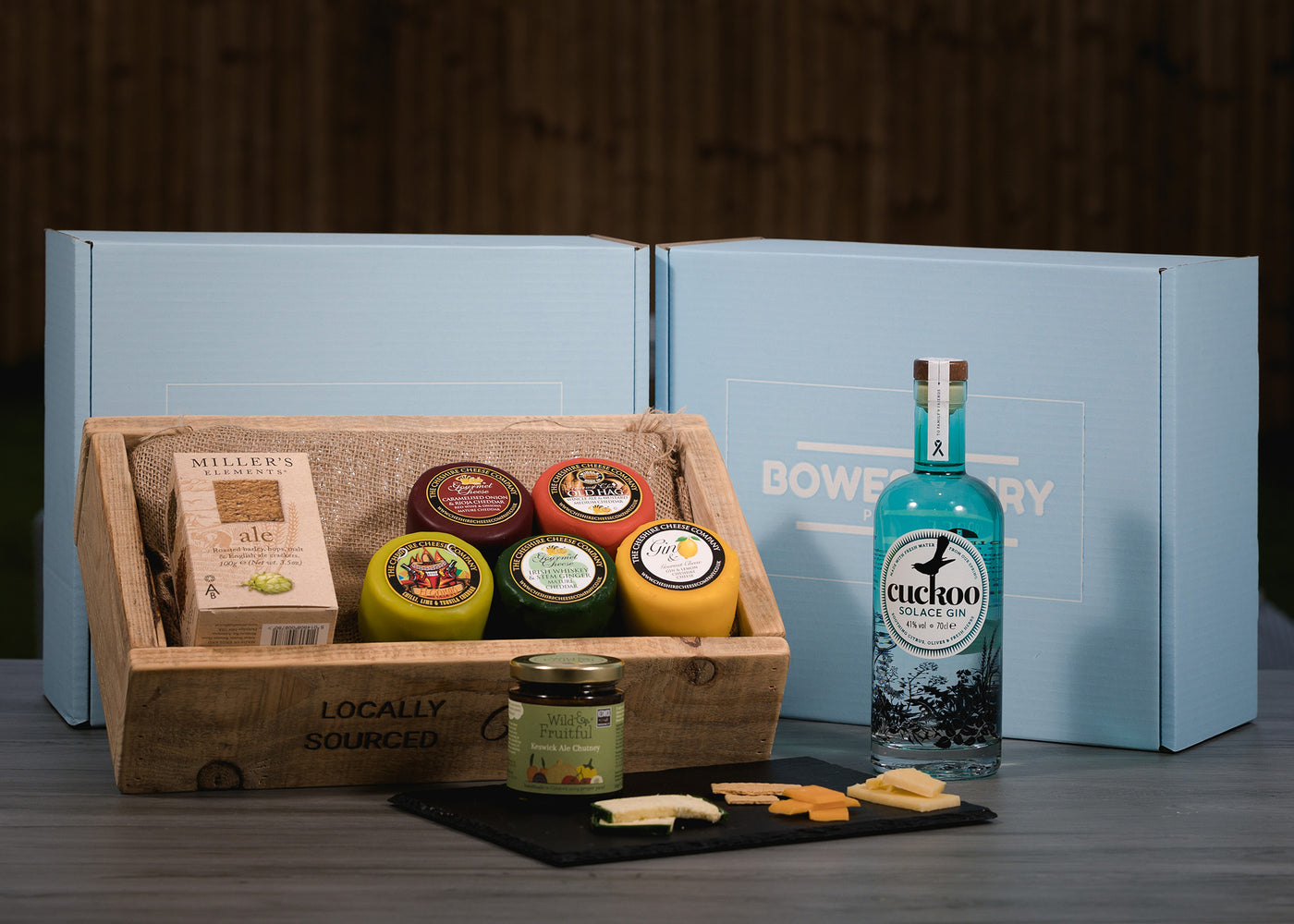 Bevvy Cheese Box Hamper with Gin, Vodka or Limoncello