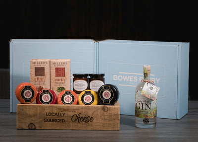 The Red Rose Cheese Box Hamper with Gin, Vodka or Limoncello