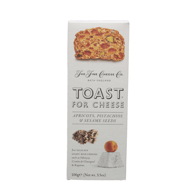Toast for Cheese with Apricots, Pistachios and Sesame Seeds