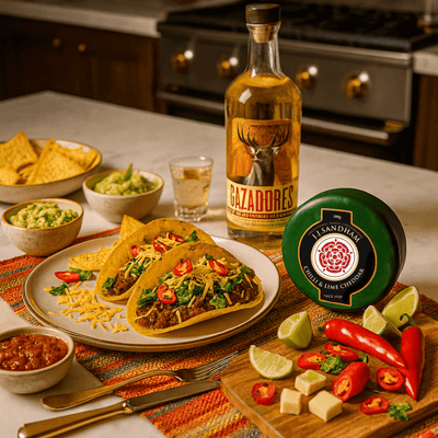 Chilli & Lime Cheddar Cheese by JJ Sandham, 200g