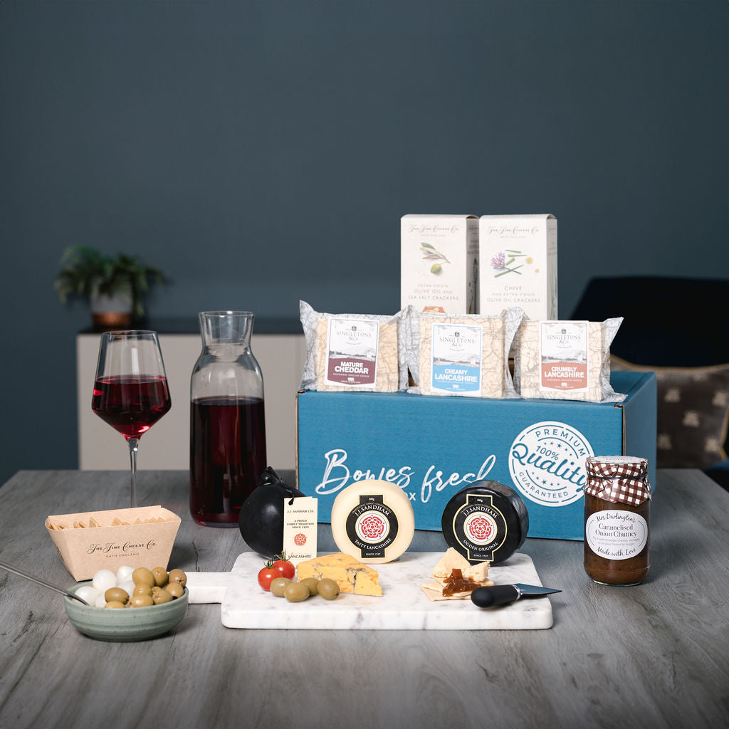 The Lancy Cheese Box Hamper with Wine or Beer