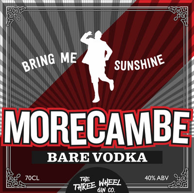 Three Wheel Gin Co Morecambe Bare Vodka, 35cl & 70cl