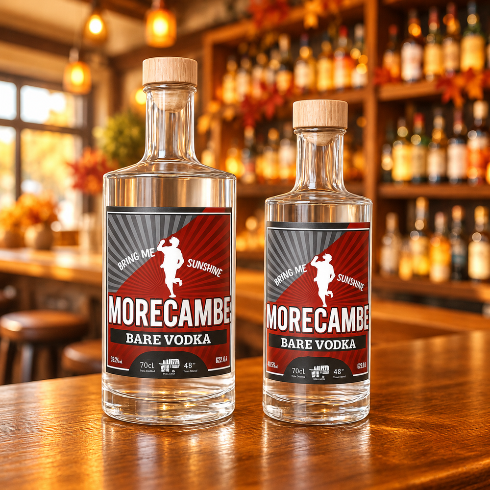 Morecambe Bare Vodka by Three Wheel Gin Co, 35cl or 70cl