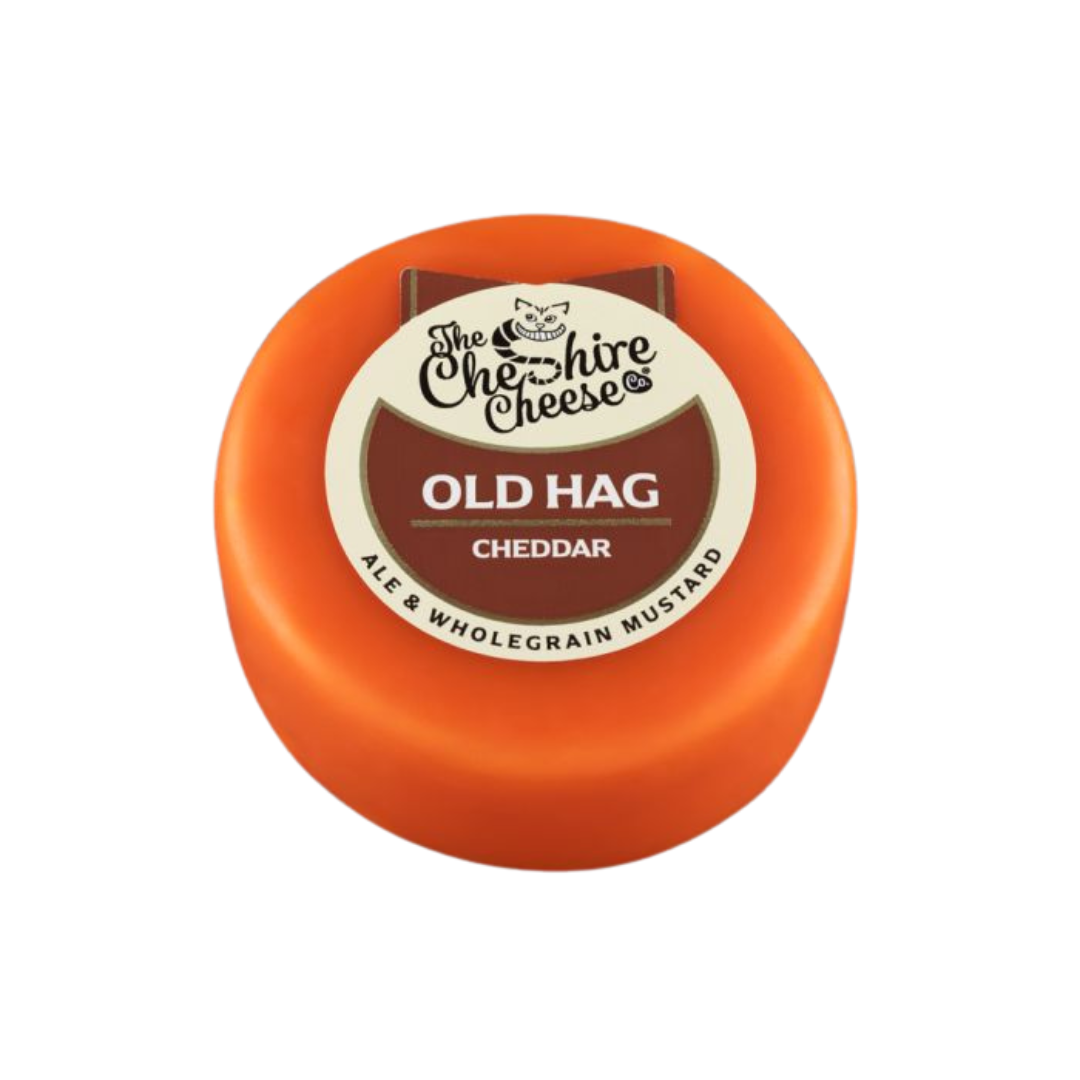 Cheshire Cheese Co Old Hag - Wincle Ale & Mustard Medium Cheddar Cheese, 200g