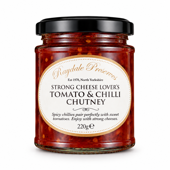 Tomato and Chilli Chutney by Raydale Preserves, 220g