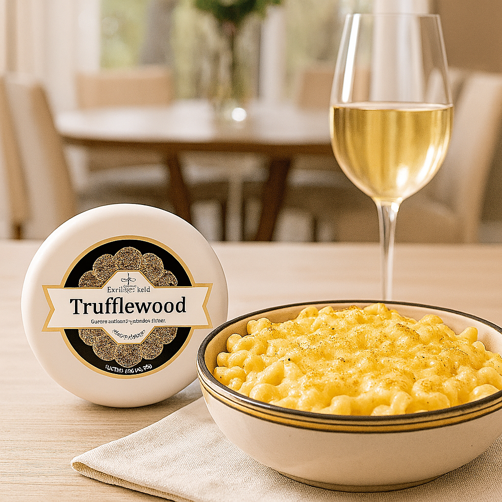 Farm Maid Trufflewood Black Truffle Cheese Truckle, 200g