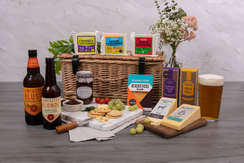 The Lancy Cheese Box Hamper with Wine or Beer