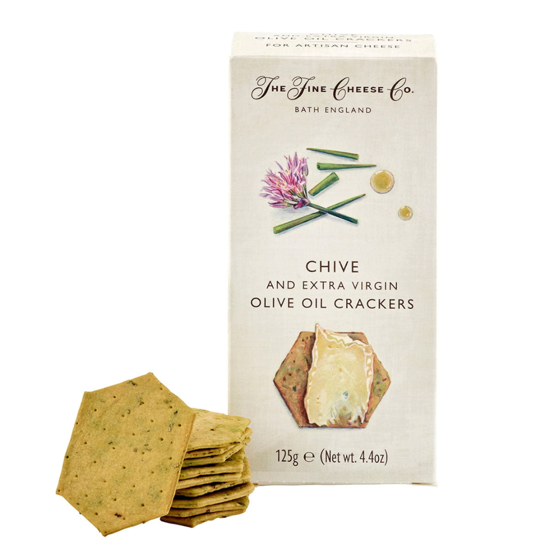 Chive and Extra Virgin Olive Oil Crackers, 125g