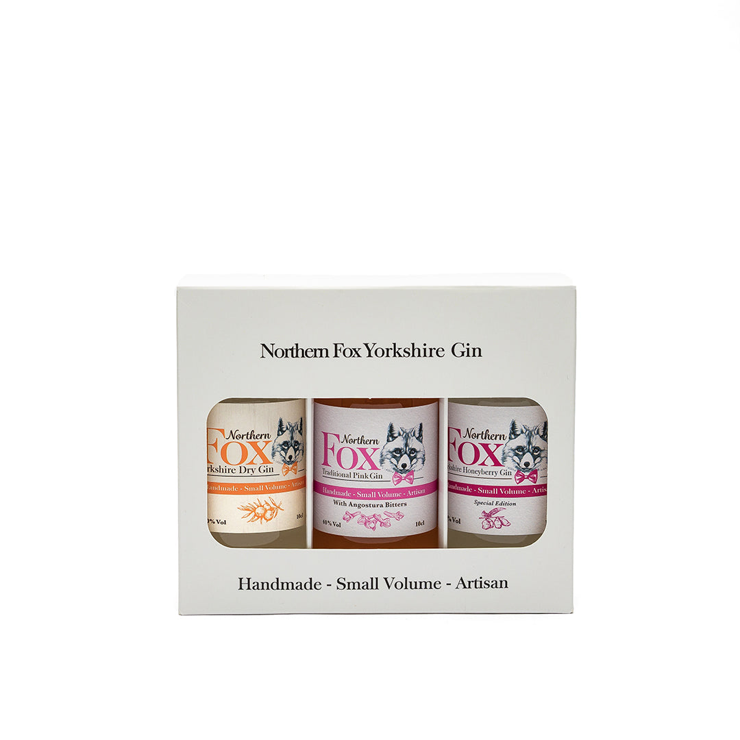 Northern Fox Yorkshire Taster Gins, 3 x 10cl