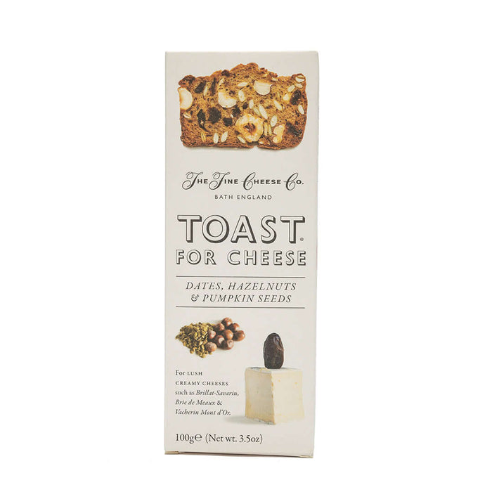 Toast for Cheese with Dates, Hazelnuts and Pumpkin Seeds